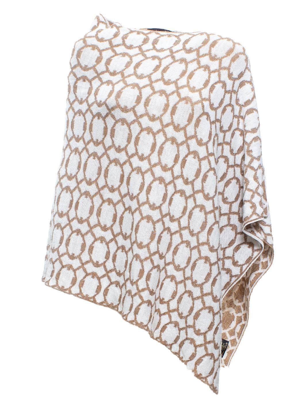 PONCHO CHIC GEOMETRIC, T.U., 60% AC, 20% VI, 20% WO, MADE IN ITALY